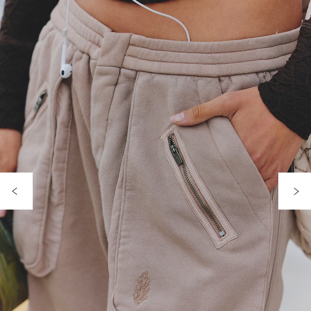 Free People Movement Buckle Down Joggers NWOT, dark Tan size XL - Picture 6 of 10
